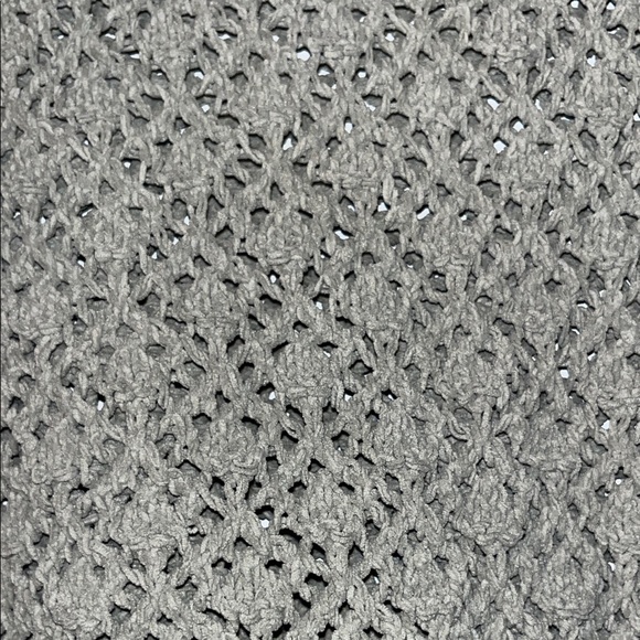 Madison Open Knit Crew Neck Sweater in Taupe - Picture 3 of 4